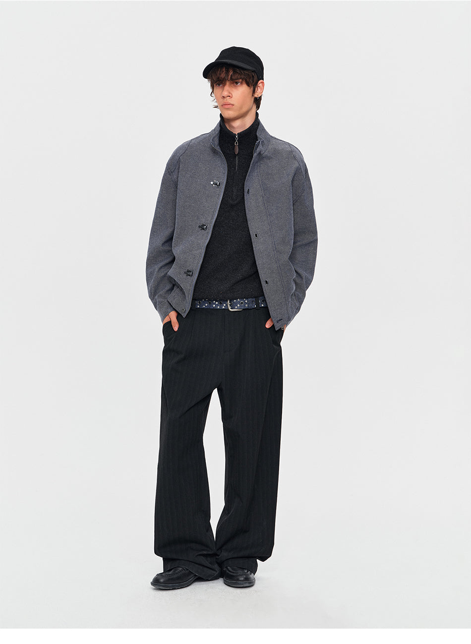 MADWITCH BUCKLE-TAB LINEN-BLEND CROPPED JACKET #991390