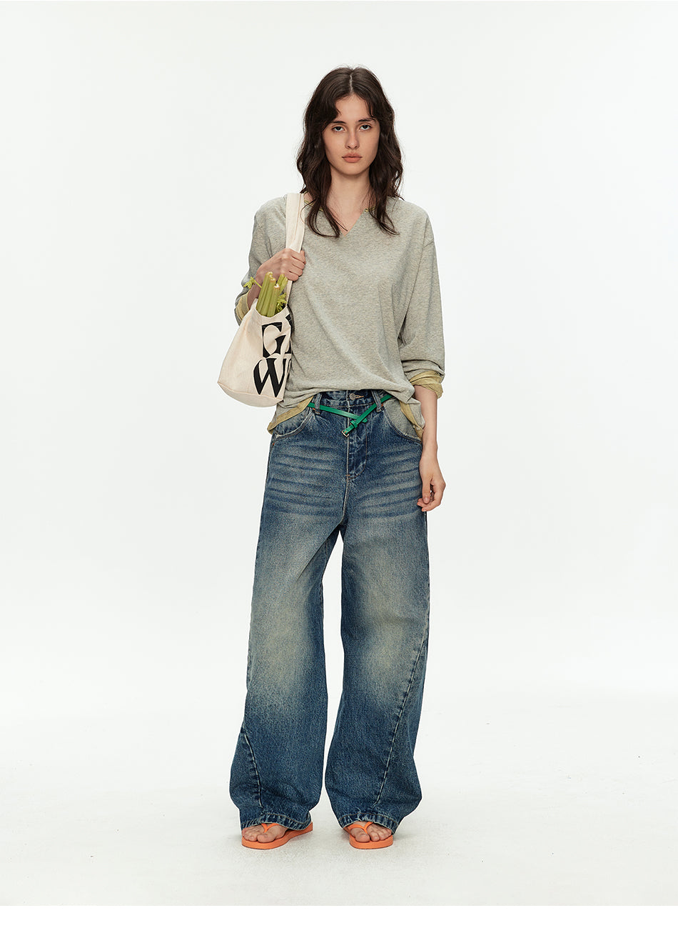 MADWITCH DISTRESSED PARIS BUCKLE JEANS #MC2606