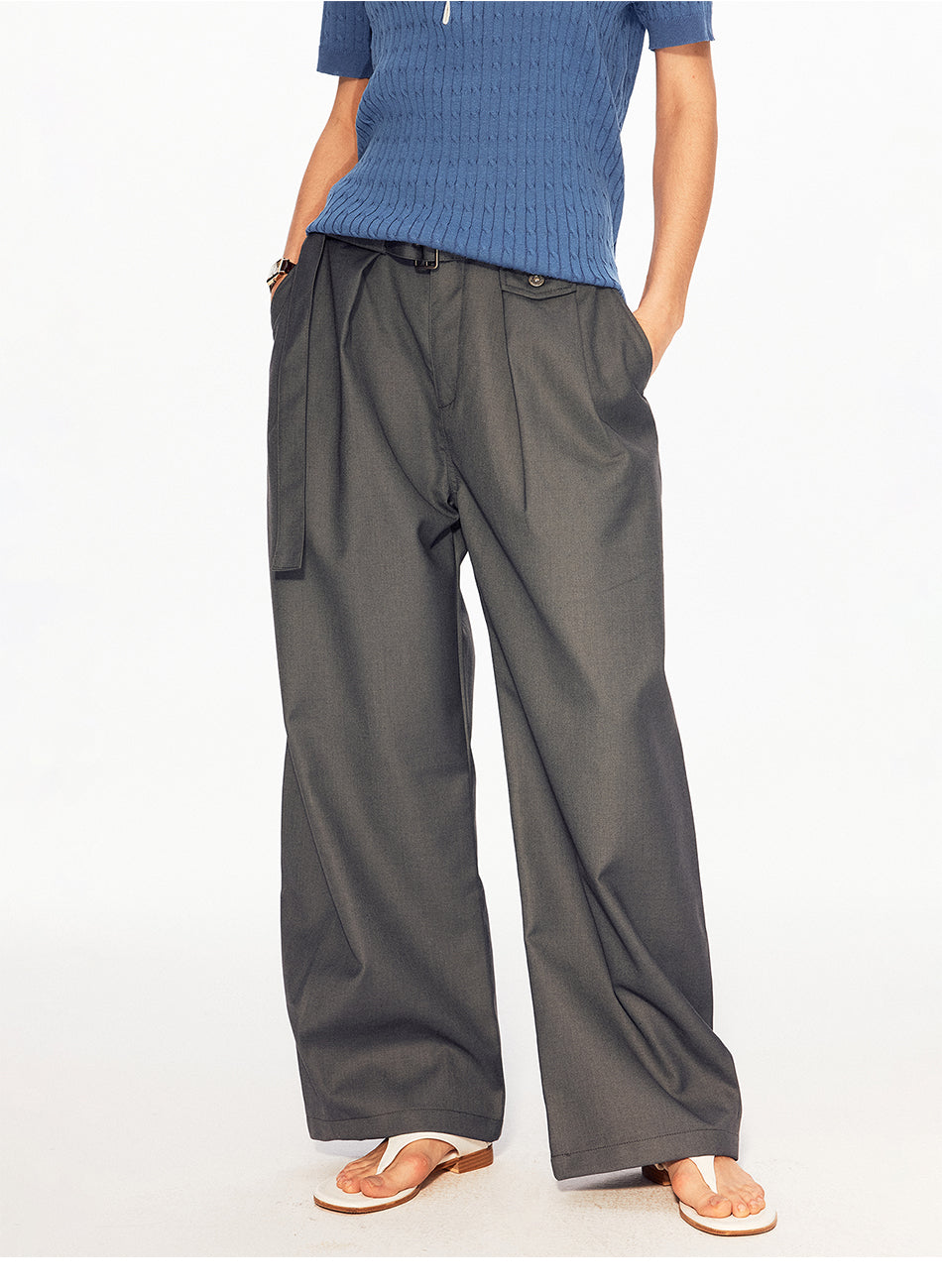 MADWITCH BELTED PLEATED TROUSERS #CK6988