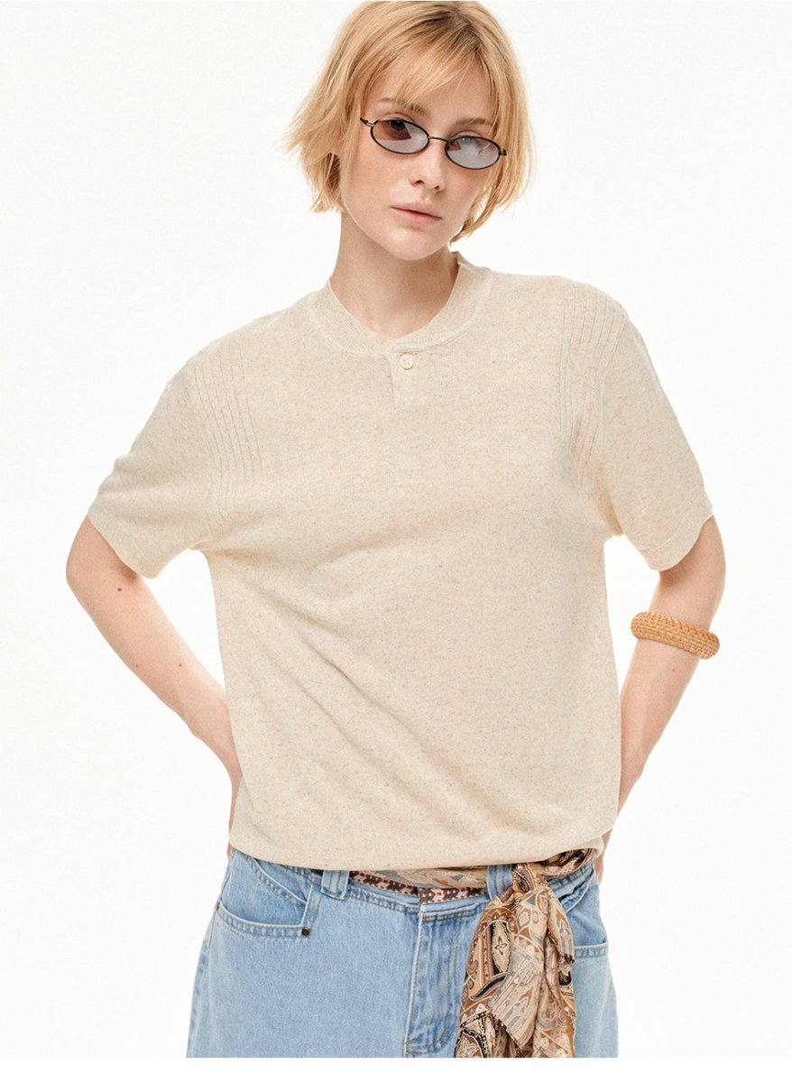 MADWITCH HENLEY RELAXED KNIT TEE 86122 - MadWitch Store