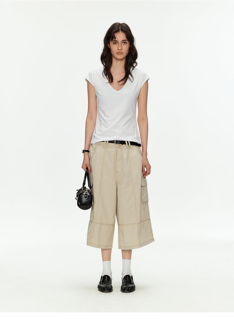 MADWITCH UTILITY CARGO CROP PANTS #CK272D