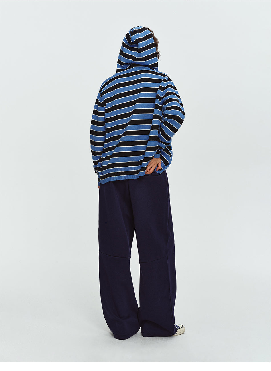 MADWITCH BUTTON-POCKET DRAWSTRING WIDE-LEG SWEATPANTS #C1079