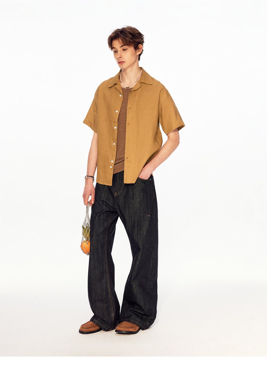 MADWITCH VINTAGE LINEN SEAGULL SHIRT 36510 - MadWitch Store