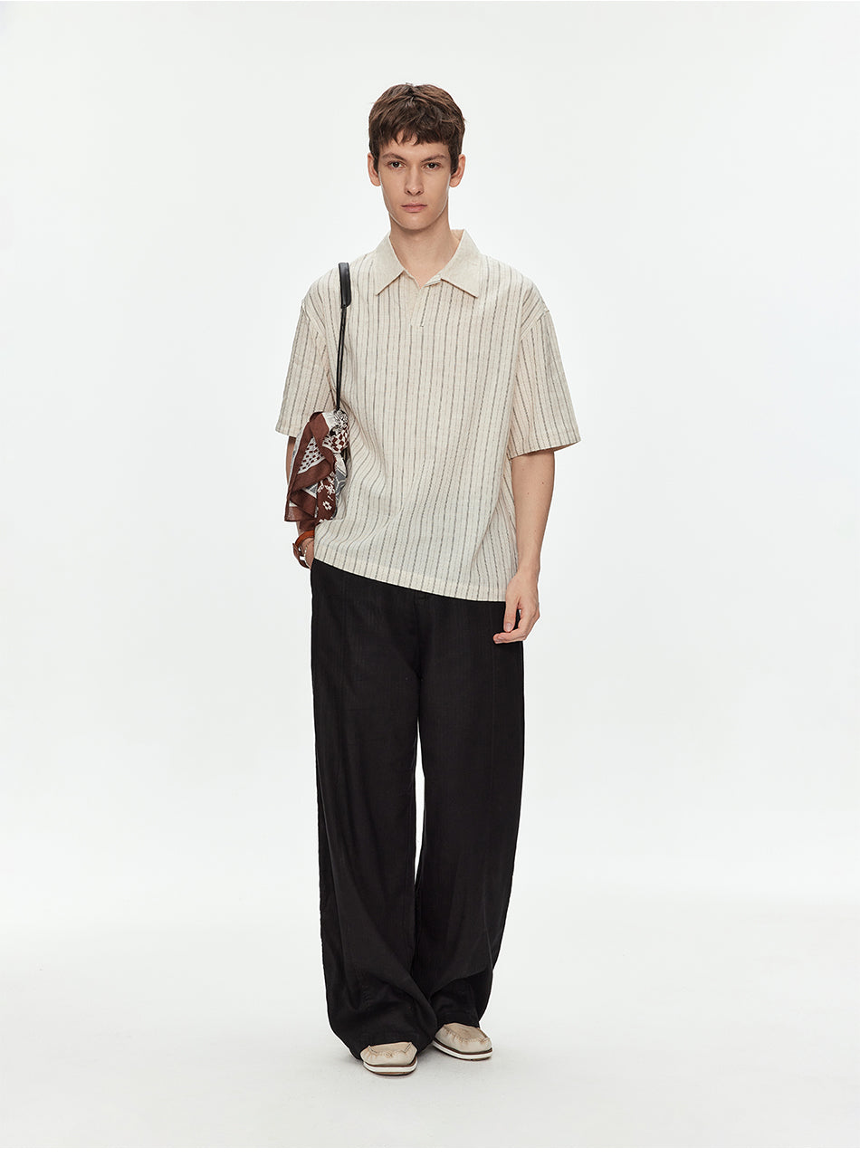 MADWITCH CUBA COLLAR STRIPE SHIRT #C2646C26
