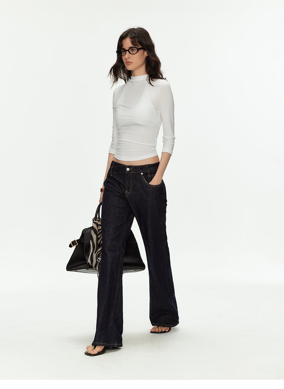 MADWITCH CROSS WAIST RAW DENIM JEANS #CN9826