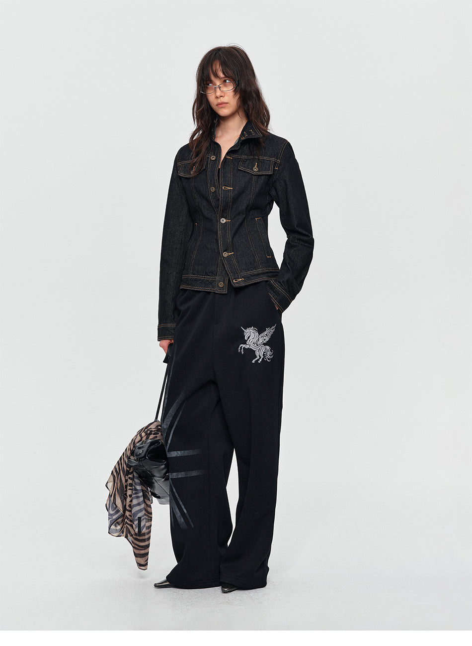 MADWITCH UNICORN STAR WIDE-LEG SWEATPANTS #C1029
