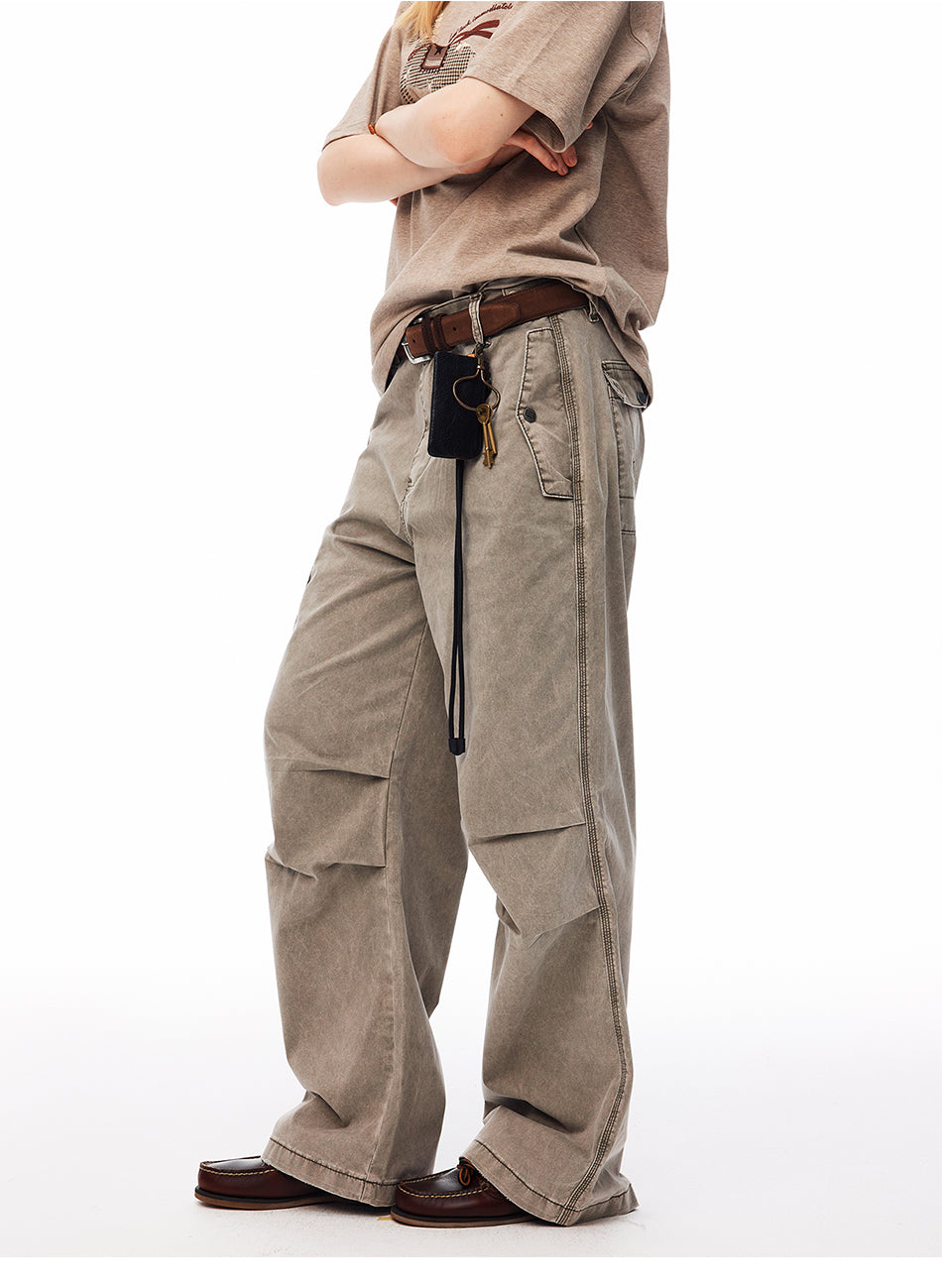 MADWITCH WASHED MULTI-POCKET CARGO PANTS #CK3635