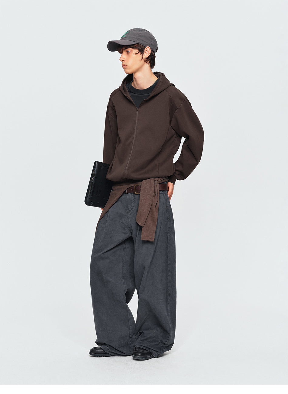 MADWITCH LYOCELL CROPPED ZIP HOODIE #2605WY7057