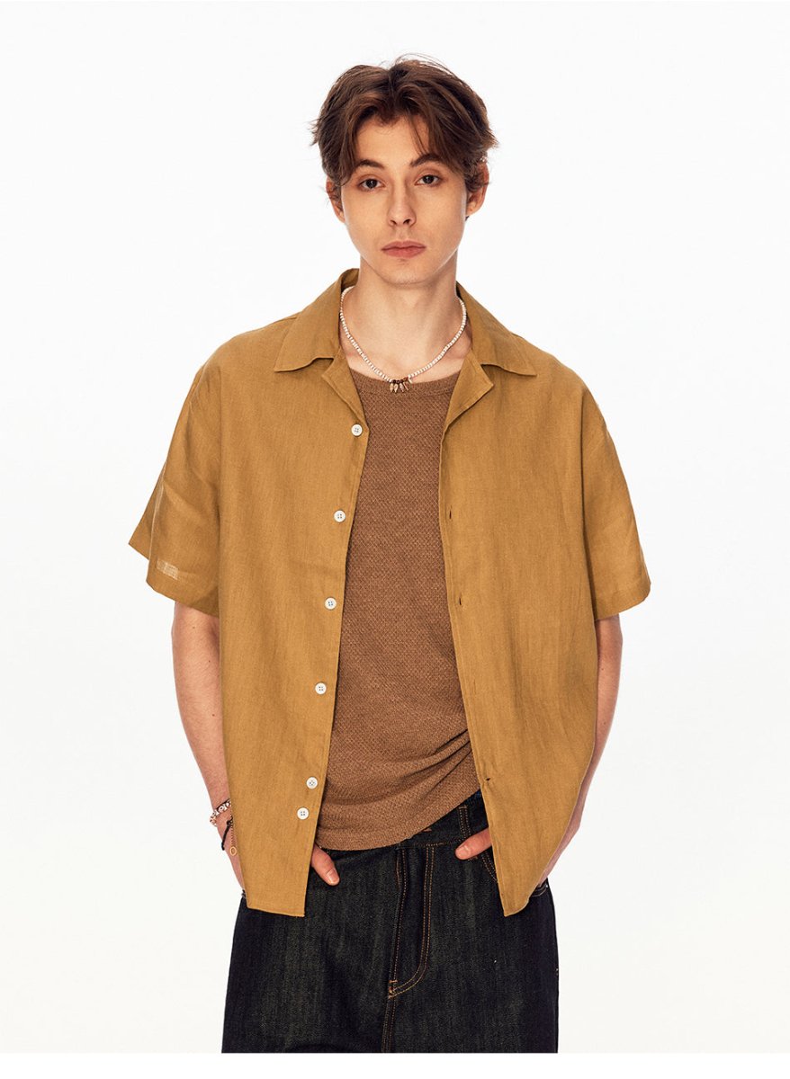 MADWITCH VINTAGE LINEN SEAGULL SHIRT 36510 - MadWitch Store