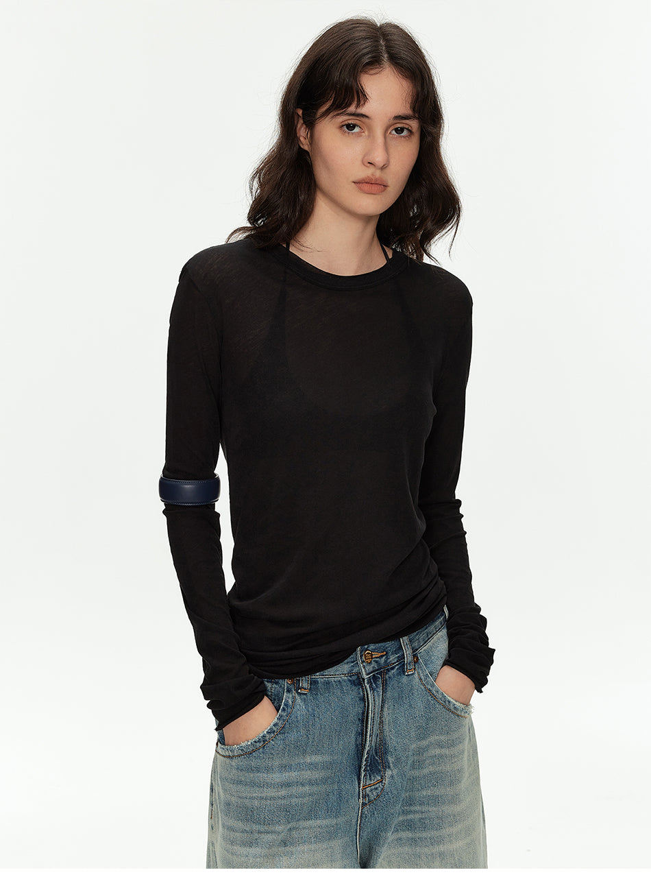 MADWITCH SHEER RELAXED LONG TEE #GPTC126N