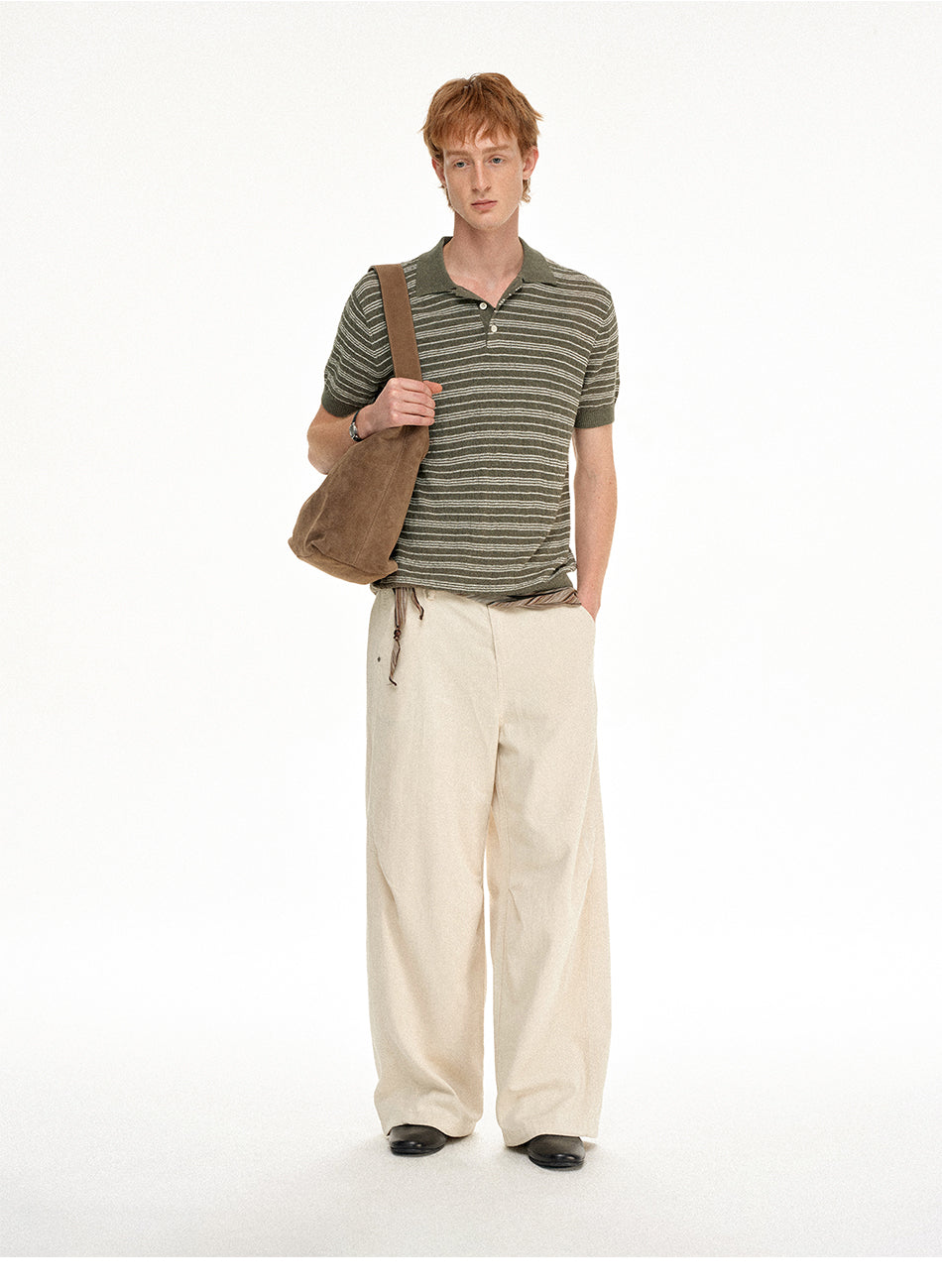 MADWITCH LINEN STRIPE POLO #86138