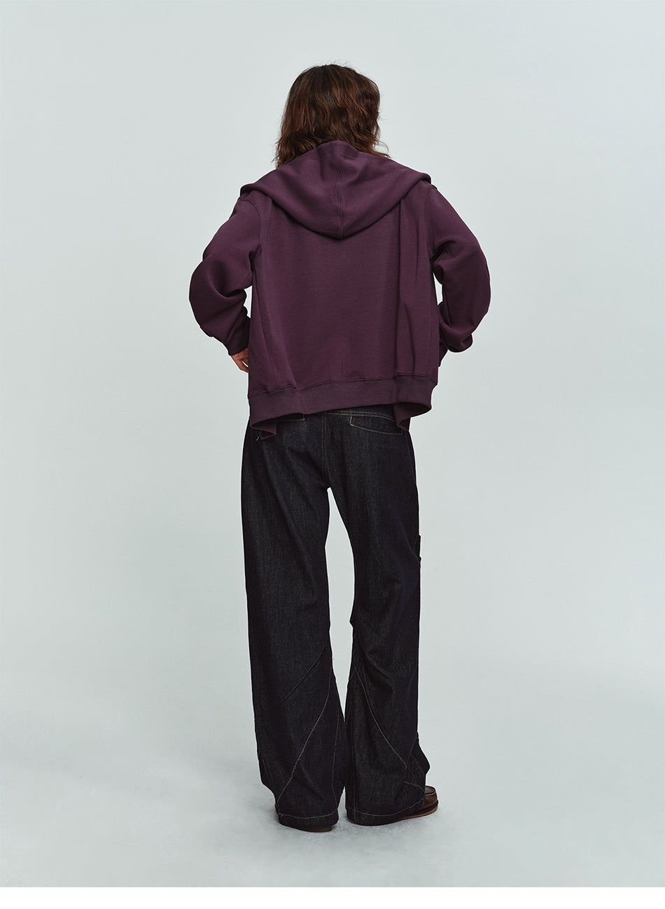MADWITCH EMBROIDERED CROPPED ZIP HOODIE #2026756
