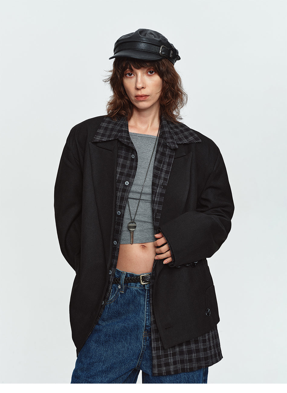 MADWITCH OVERSIZED TWO-BUTTON CASUAL BLAZER #BBX2616