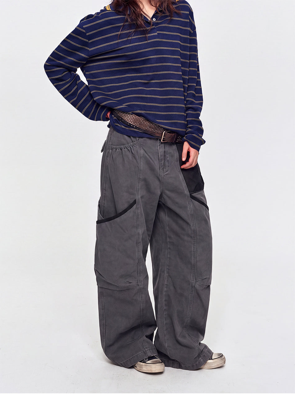 MADWITCH WASHED MESH CARGO PANTS #Z068