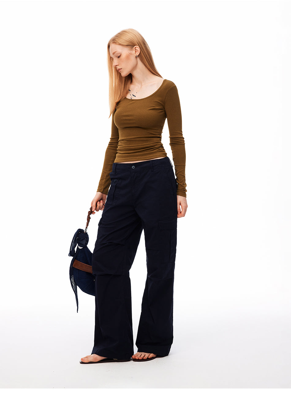 MADWITCH VINTAGE MULTI-POCKET PARACHUTE CARGO PANTS #CN61052