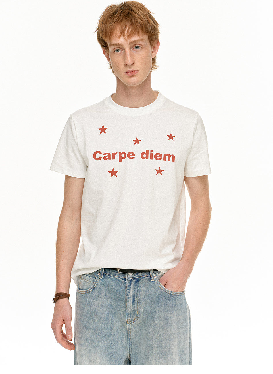 MADWITCH STAR PRINT LOOSE TEE #RT60