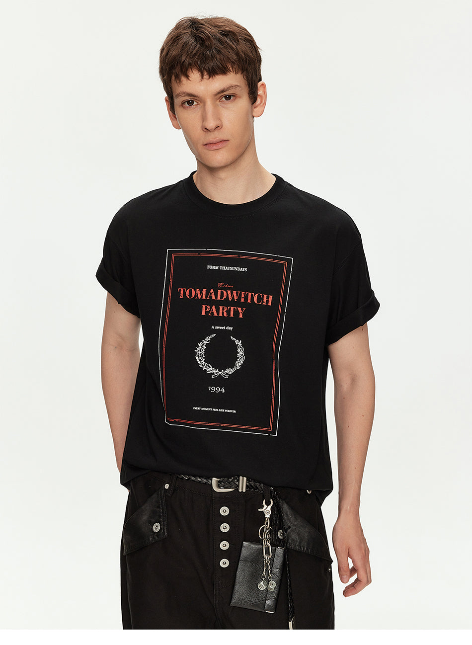 MADWITCH WHEAT PRINT RELAXED TEE #M2020