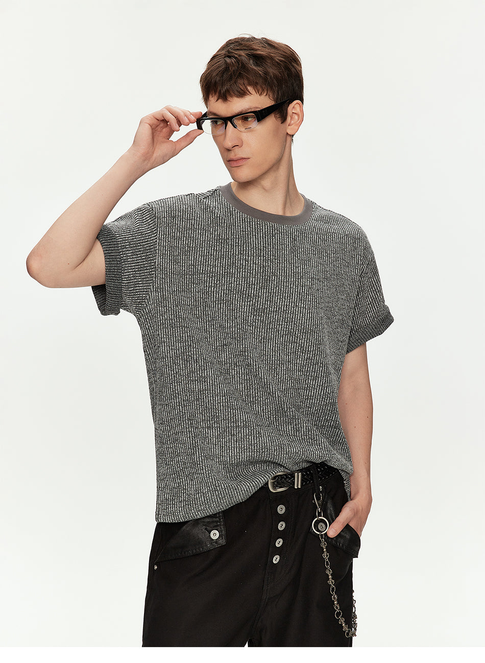 MADWITCH COLORBLOCK TEXTURED TEE #M1160