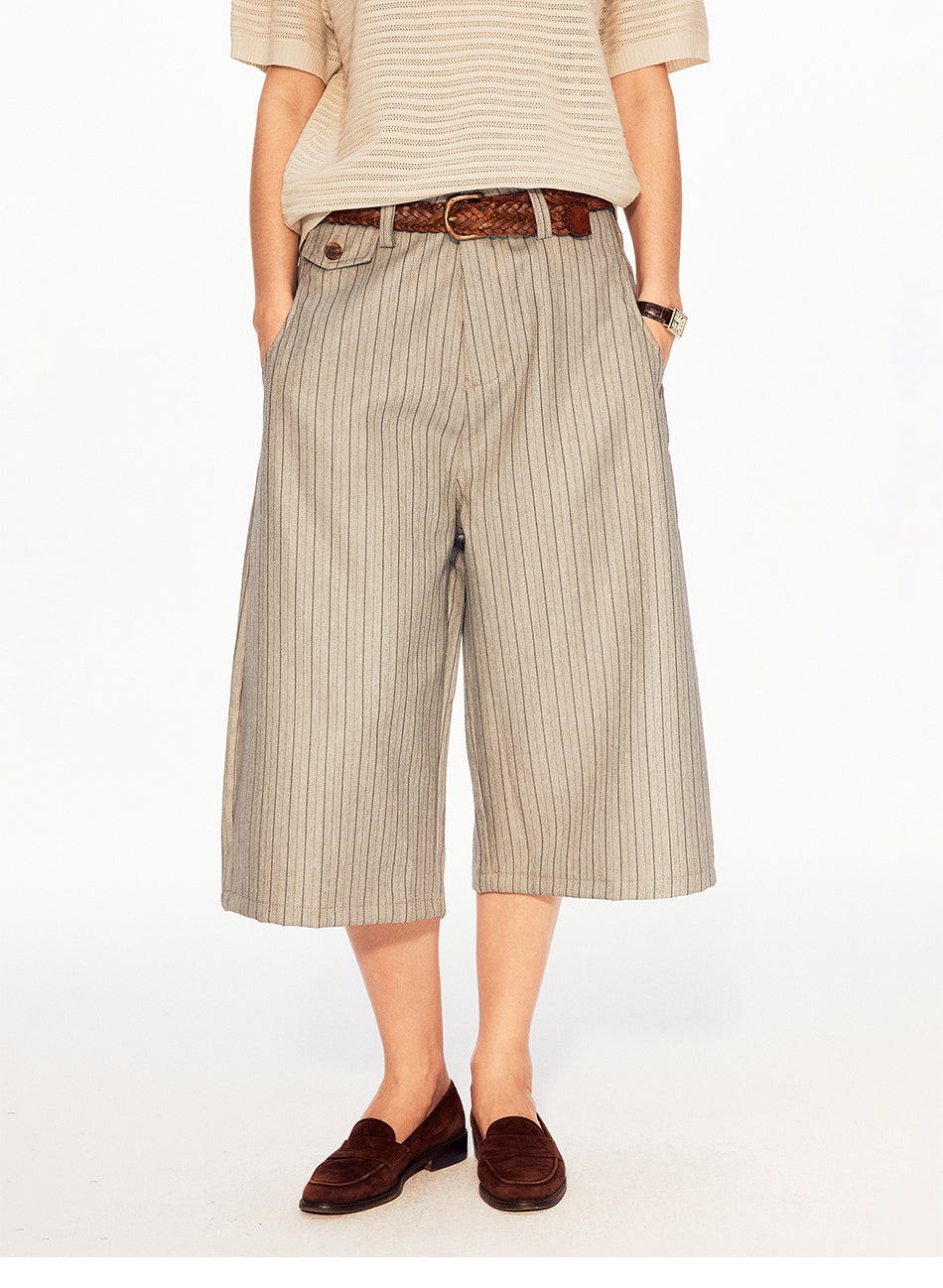 MADWITCH STRIPED WIDE CULOTTES #CK271D