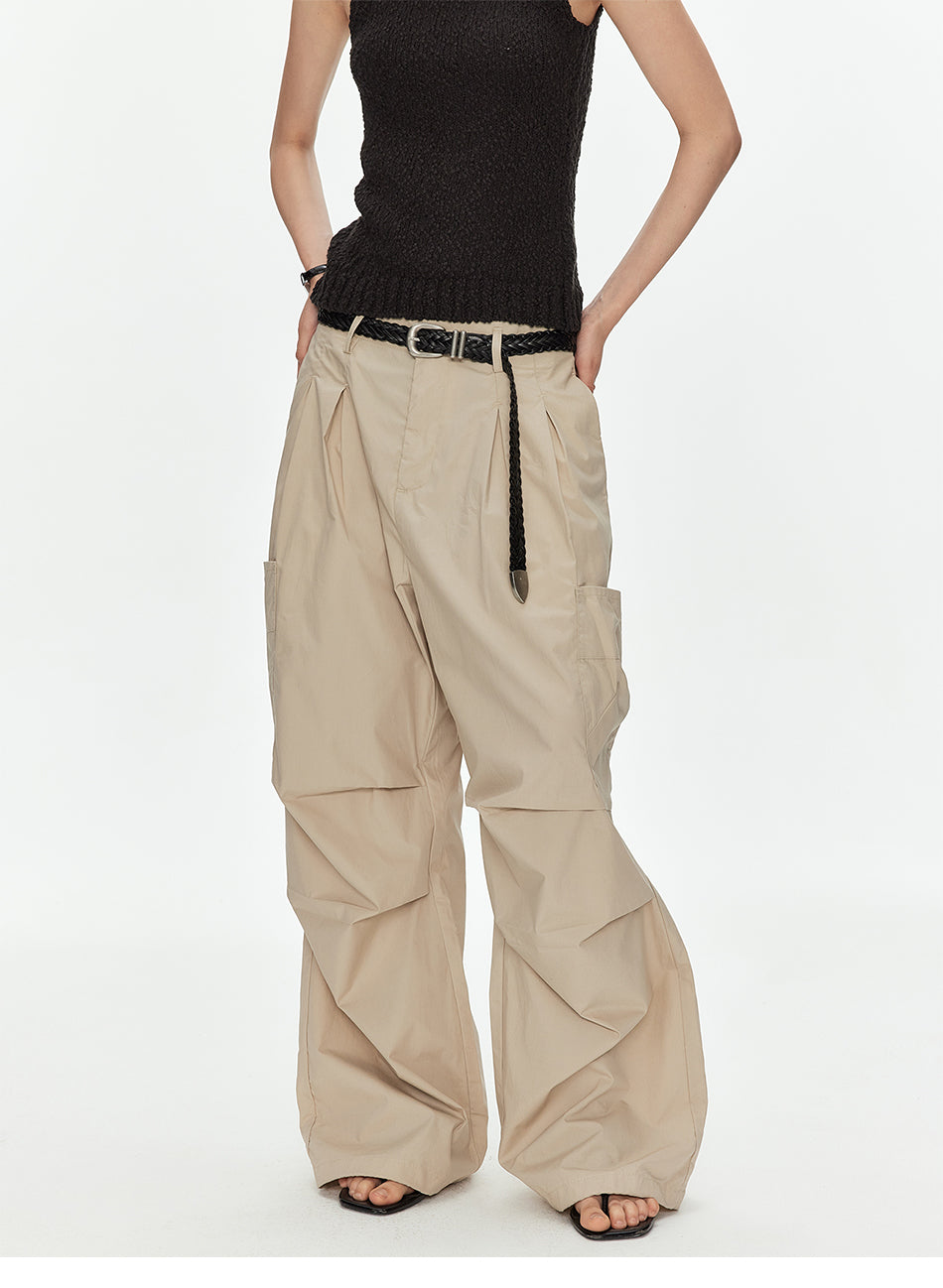 MADWITCH LYCELL BLEND LOOSE CARGO PANTS #CK61015