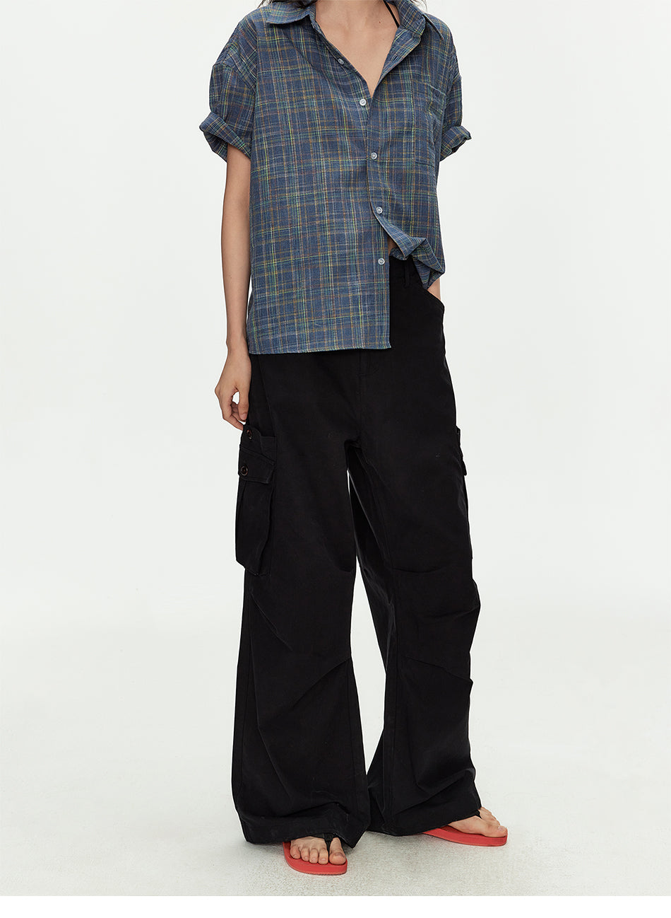 MADWITCH LYCELL BLEND LOOSE CARGO PANTS #CK6995