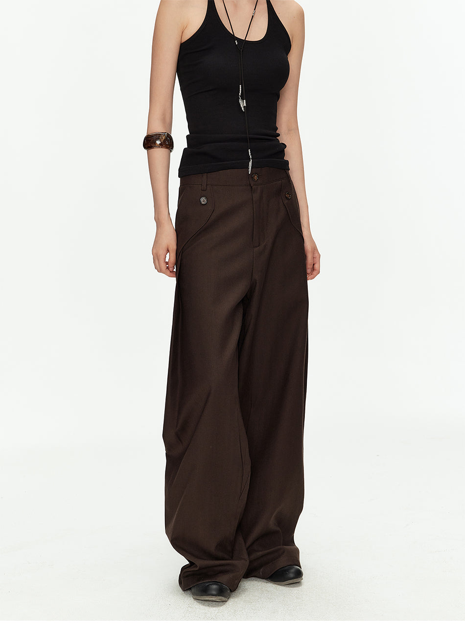MADWITCH DRAPED WIDE TROUSERS #NR6026