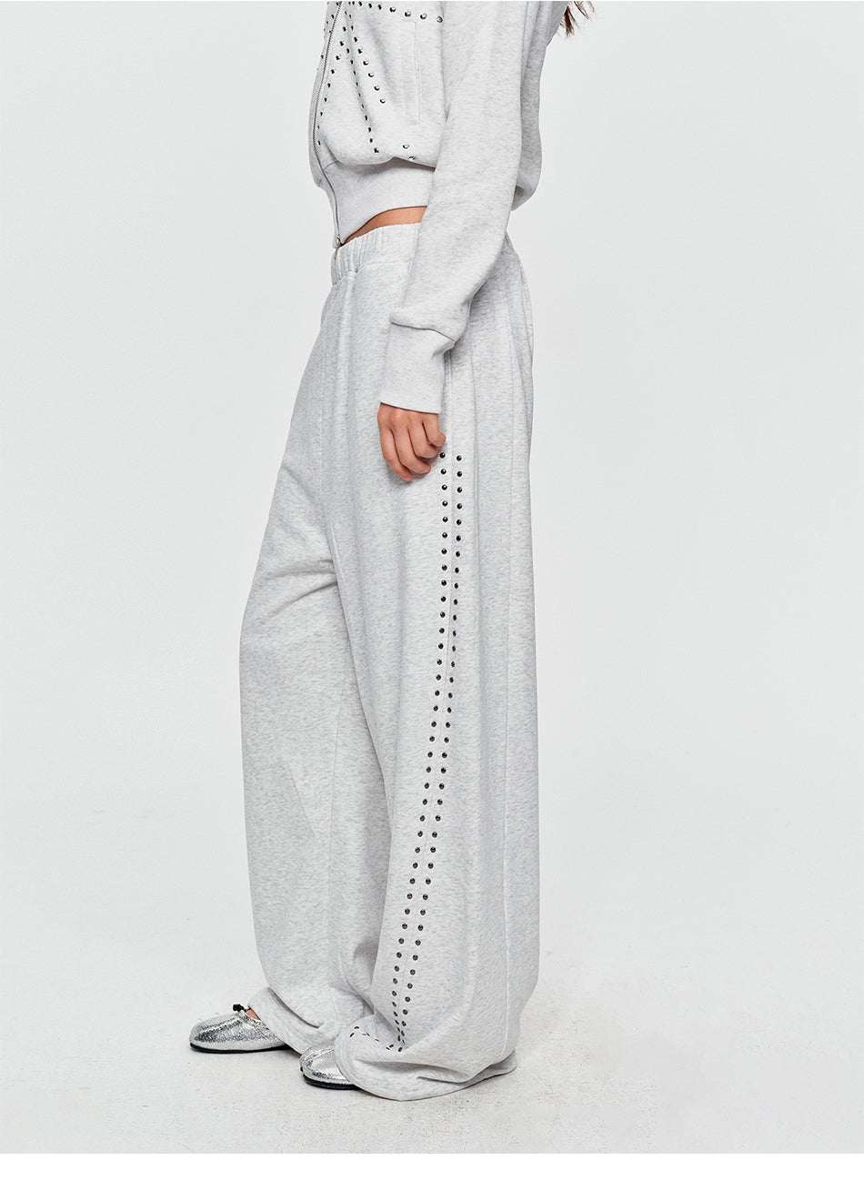 MADWITCH STUDDED WIDE-LEG SWEATPANTS #C1028