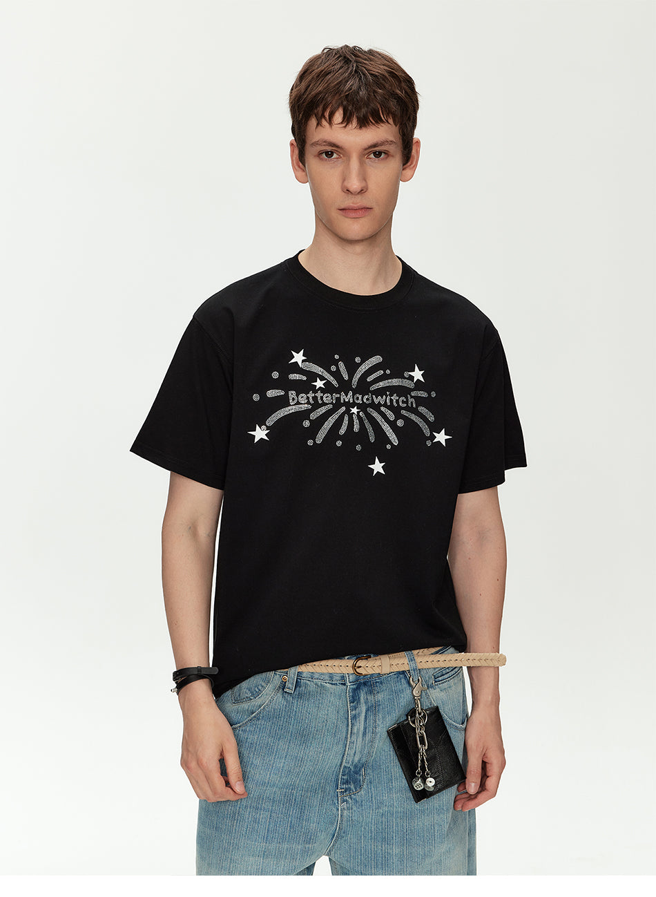 MADWITCH SPARKLE PRINT RELAXED TEE #M2021