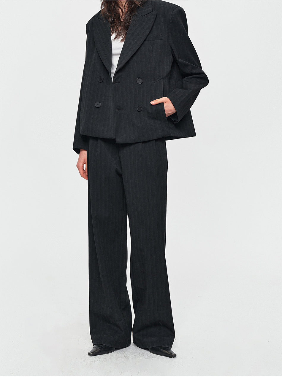 MADWITCH PINSTRIPE WIDE-LEG TROUSERS #AW26125