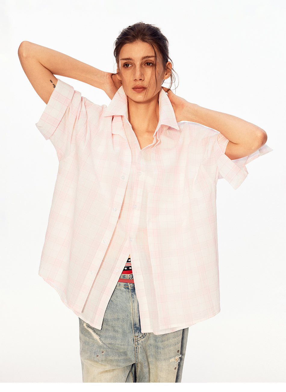 MADWITCH VINTAGE PLAID COLLAR SHIRT #26049