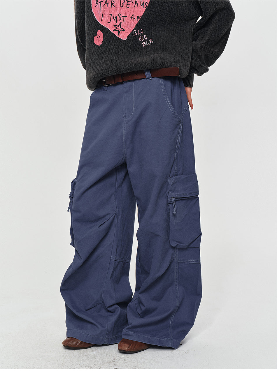 MADWITCH WASHED MULTI-POCKET CARGO PANTS #Z072