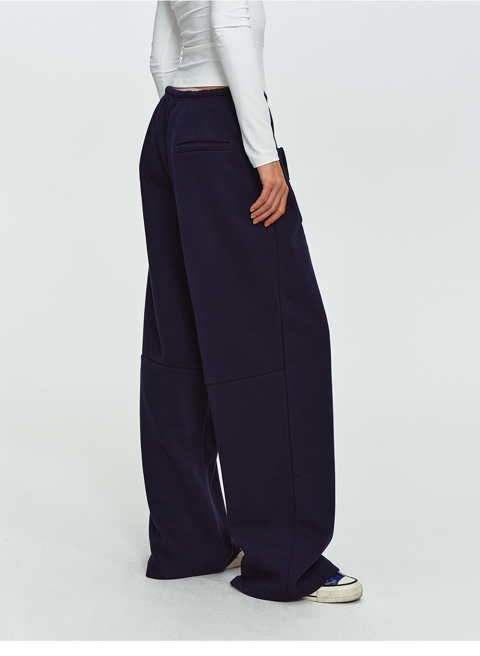 MADWITCH BUTTON-POCKET DRAWSTRING WIDE-LEG SWEATPANTS #C1079