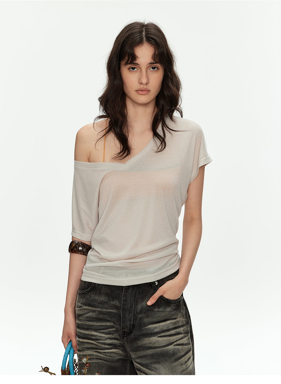 MADWITCH V-NIP WAIST RUCHED TEE #G26430