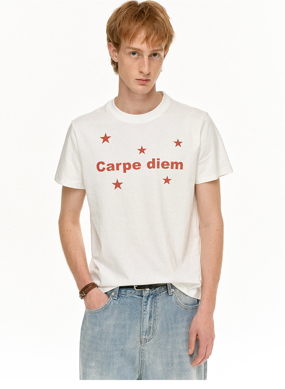 MADWITCH STAR PRINT LOOSE TEE #RT60