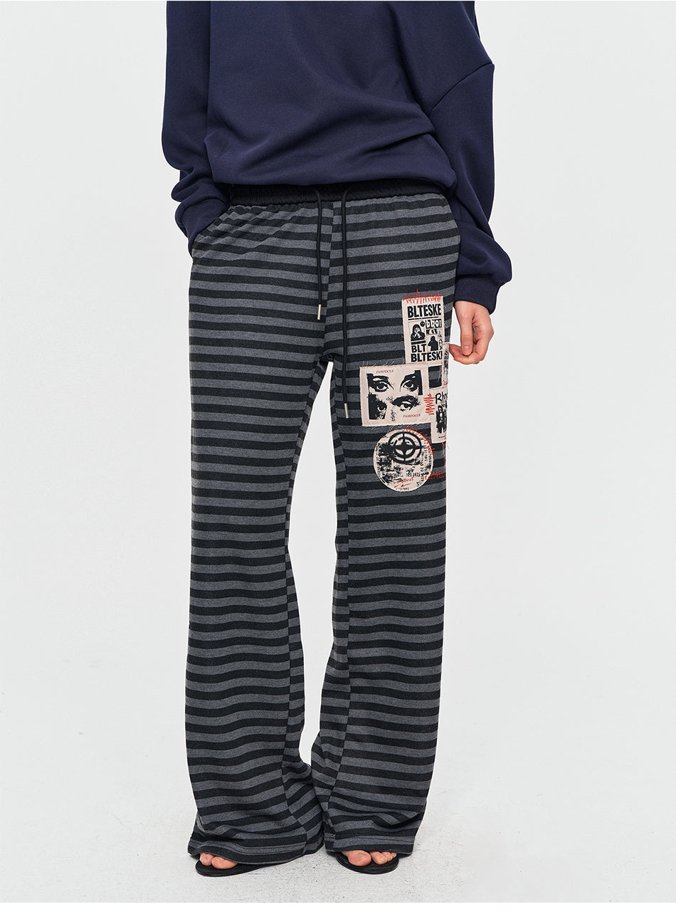 MADWITCH PATCH STRIPED SWEATPANTS #2026562