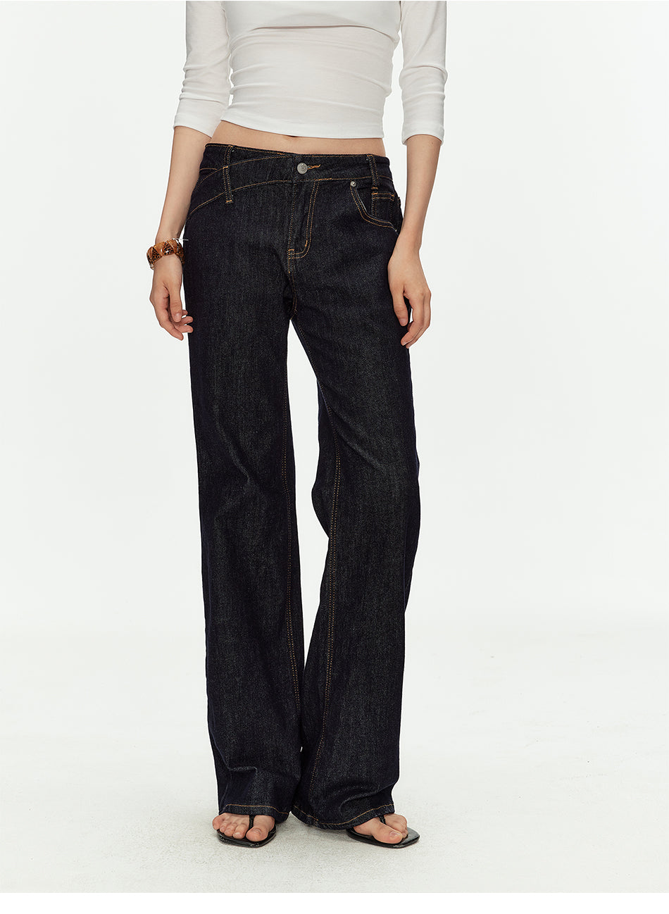 MADWITCH CROSS WAIST RAW DENIM JEANS #CN9826