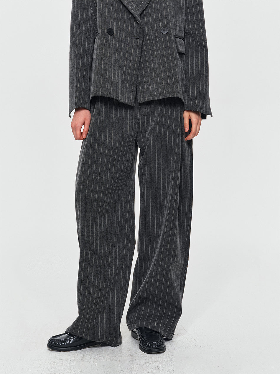 MADWITCH PINSTRIPE WIDE-LEG TROUSERS #AW26124