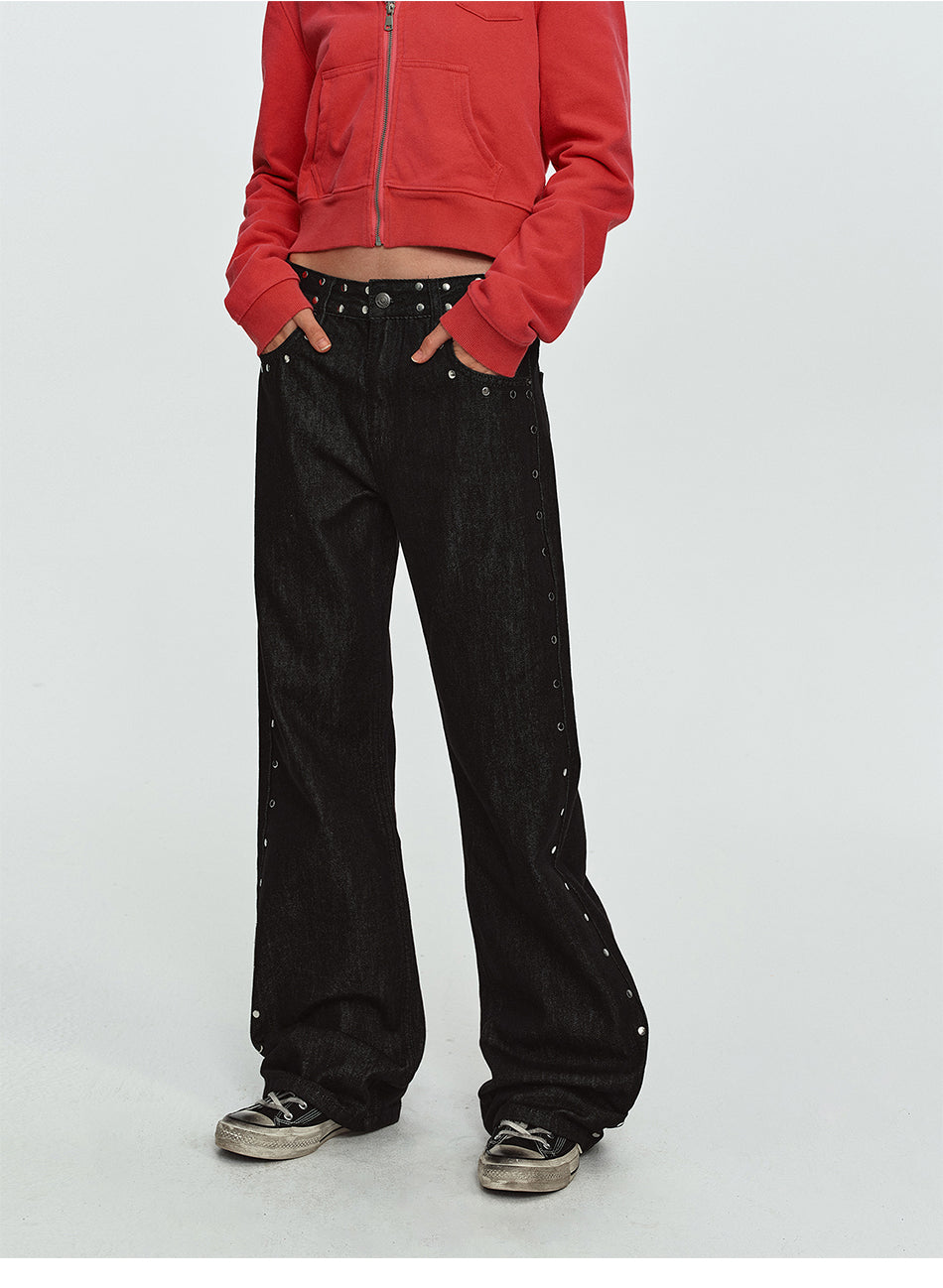 MADWITCH STUDDED LEOPARD-STAR FLARE JEANS #G60090