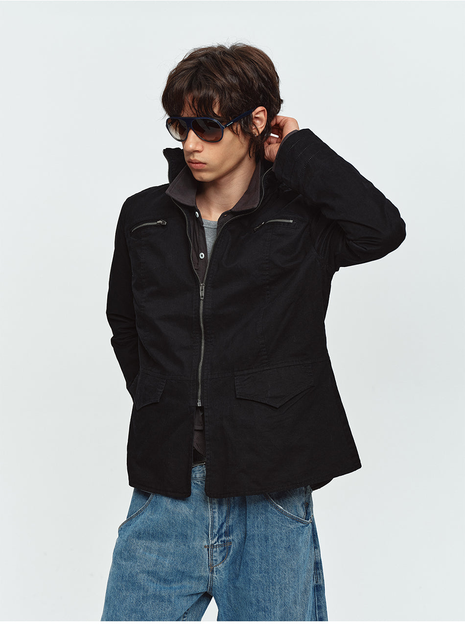 MADWITCH EPAULET MULTI-POCKET WASHED UTILITY JACKET #CW1381N