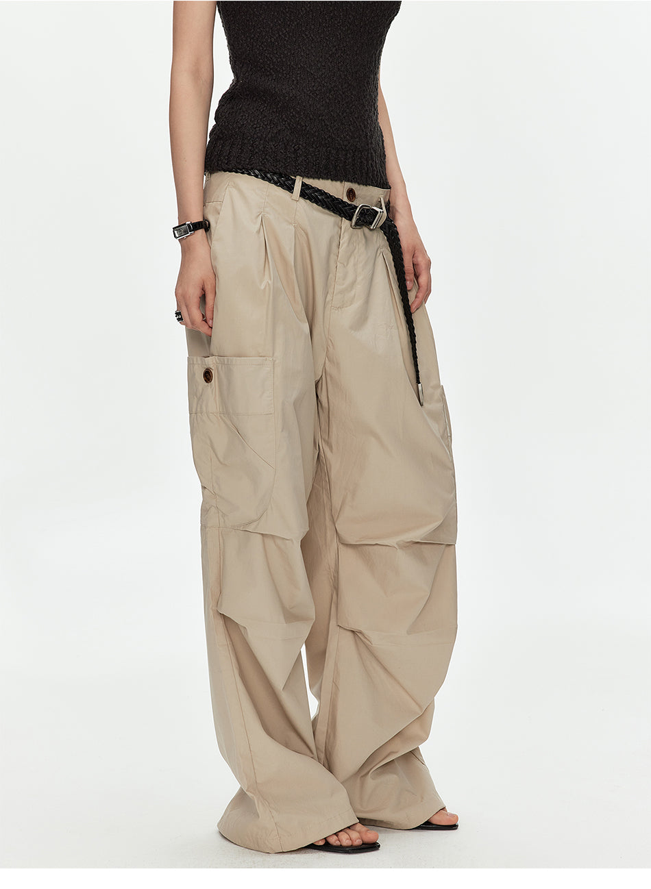 MADWITCH LYCELL BLEND LOOSE CARGO PANTS #CK61015