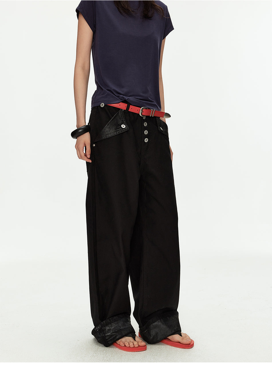 MADWITCH PARIS BUCKLE CARGO PANTS #CK3630