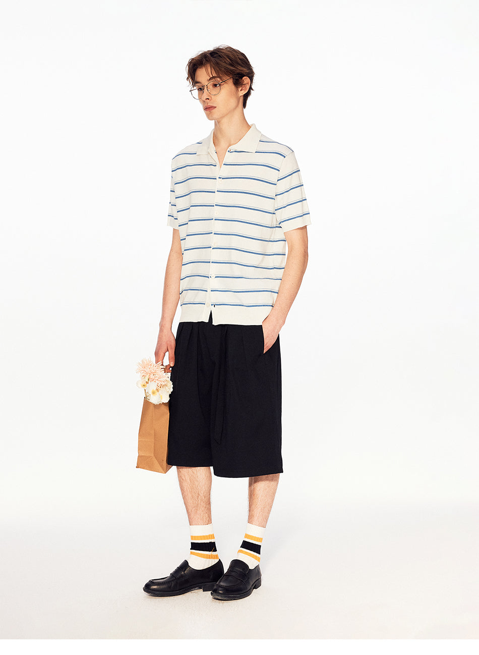 MADWITCH BELTED RELAXED SHORTS #C986