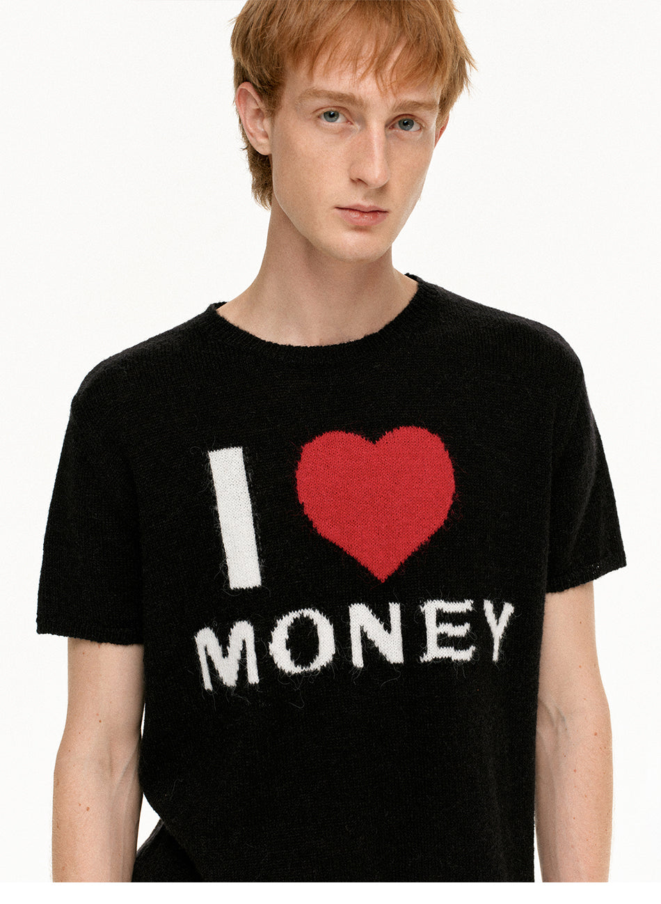 MADWITCH VINTAGE HEART KNIT TEE #MY617