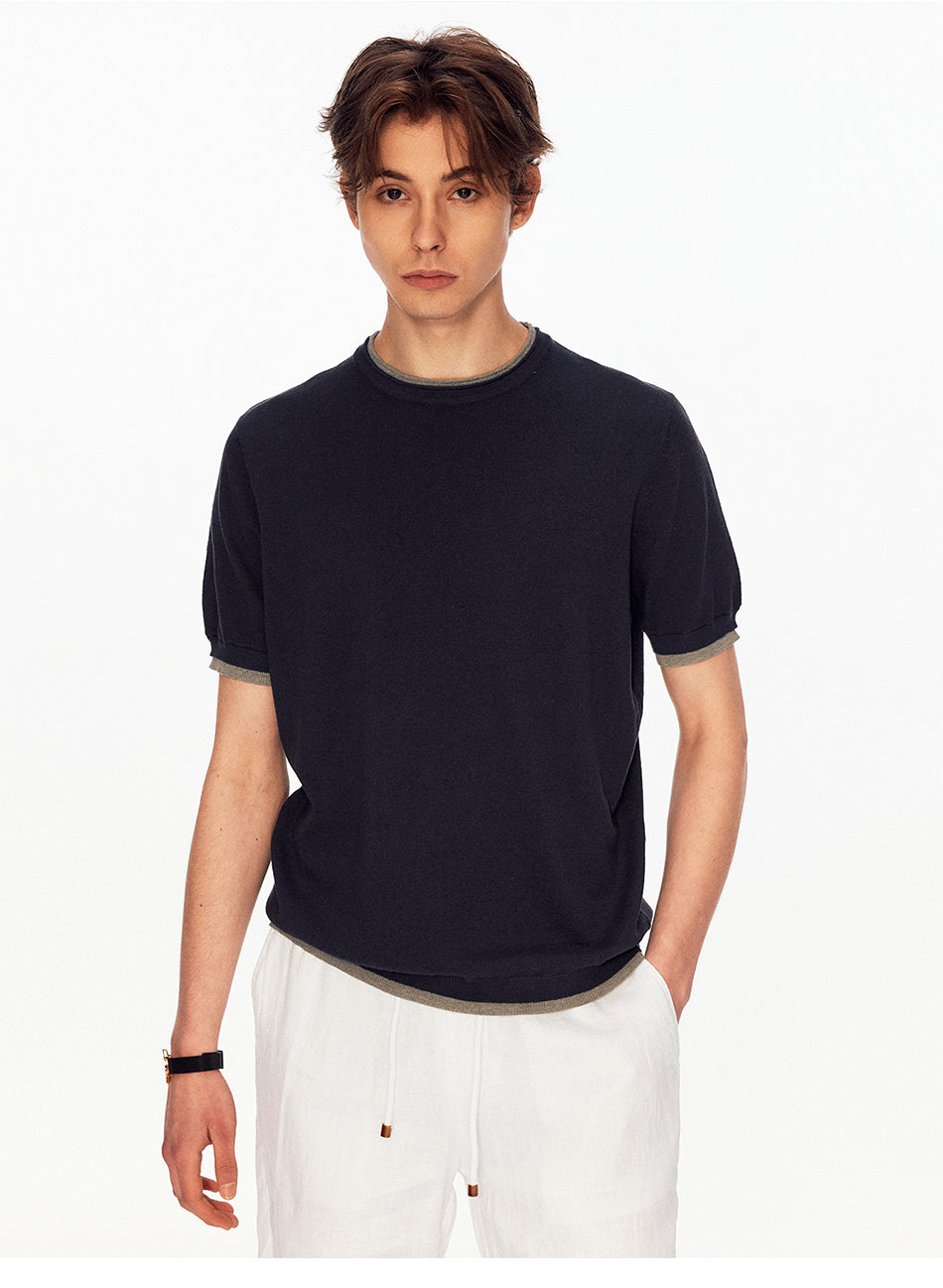 MADWITCH HERITAGE FAUX LAYER KNIT TEE #UTU073