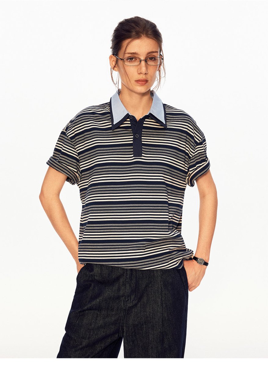 MADWITCH VINTAGE STRIPE POLO SHIRT 991250 - MadWitch Store