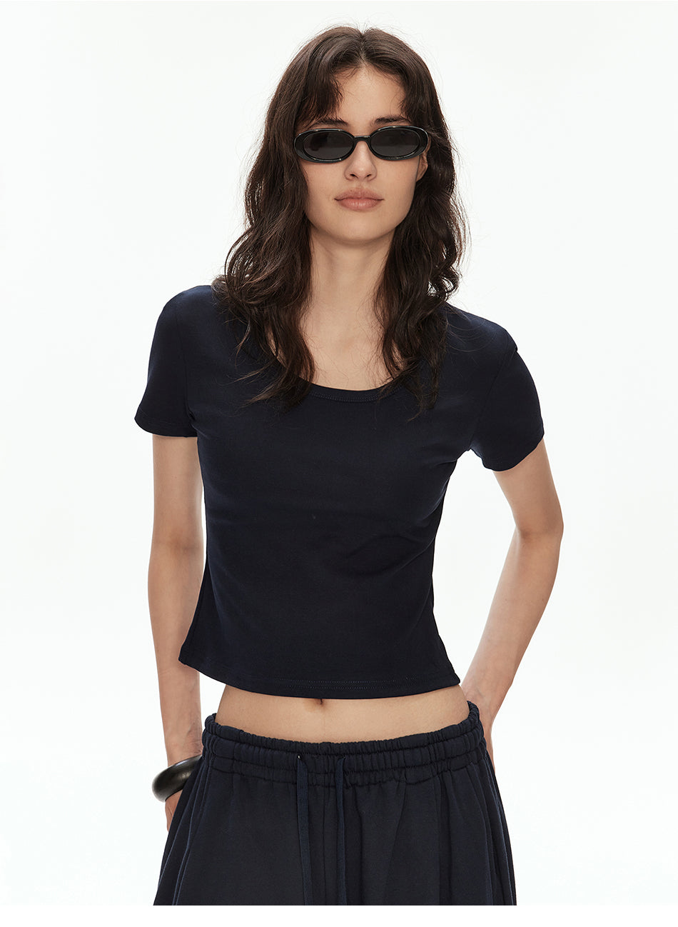 MADWITCH U-NECK CROP TEE #69839