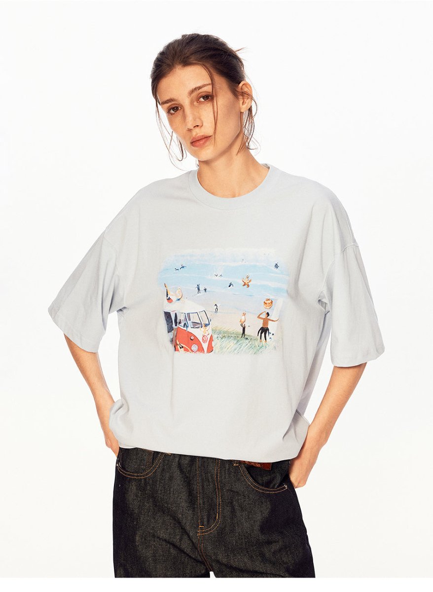 MADWITCH VINTAGE BUS PRINT TEE 991295 - MadWitch Store