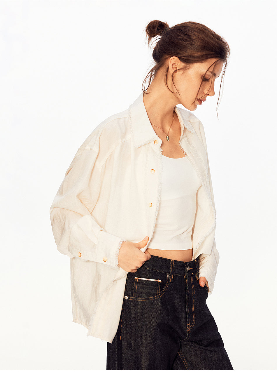 MADWITCH VINTAGE LINEN LONG SHIRT #880833