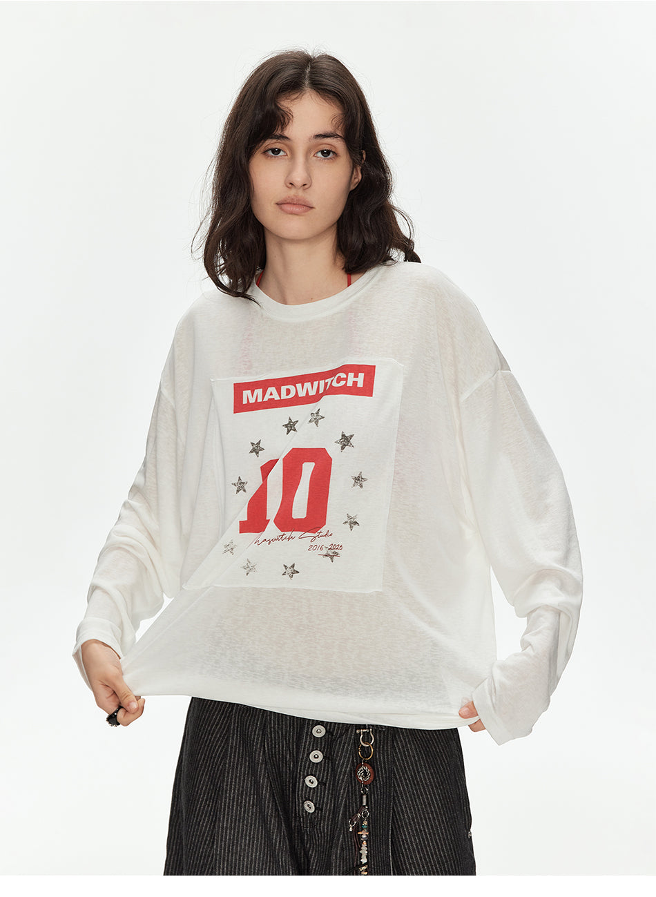 MADWITCH SHEER LONG SLEEVE TEE #WP12