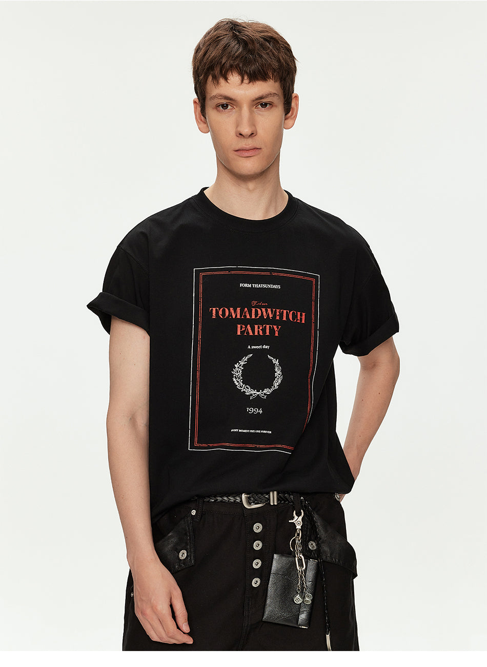 MADWITCH WHEAT PRINT RELAXED TEE #M2020